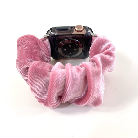 Blackweb Scrunchie Pink/Rose Apple Watch Band - 38/40/41 mm ~ NEW ~ Never Used - Picture 4 of 13